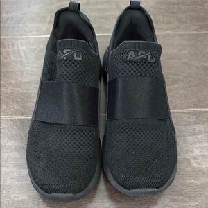 APL Men's Black Knit Slip-On Sneakers